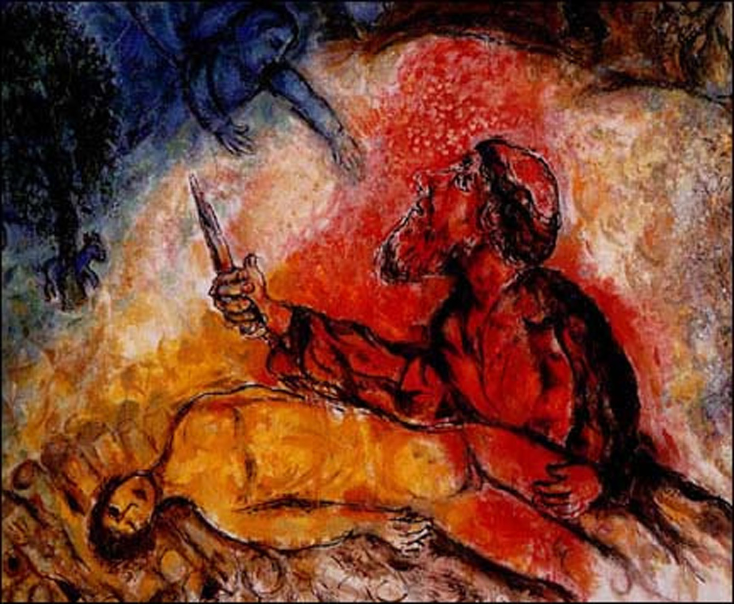 Chagall, Abraham ready to sacrifice his Son dv 1960-6